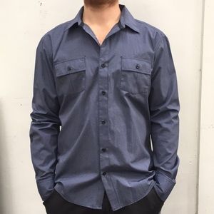 Thin striped button down